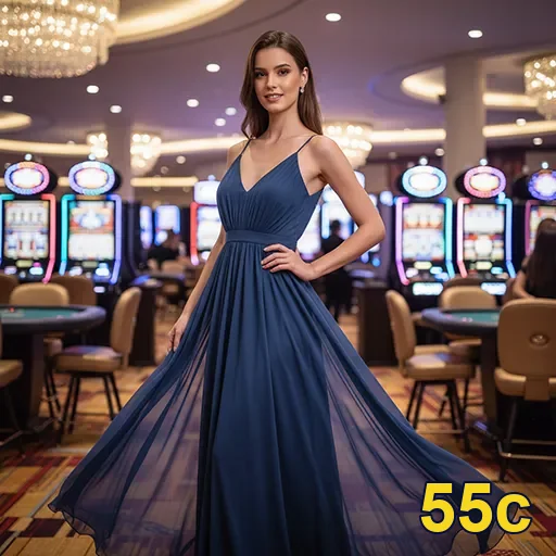 Modelo moderno de cassino exibido no site 55c, com design elegante e sofisticado.