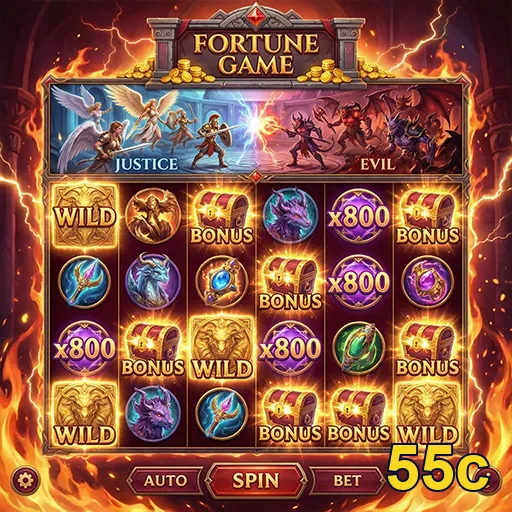 Imagem do jogo de slots ‘Fortune’ disponível no 55c, cheia de emoção e prêmios.